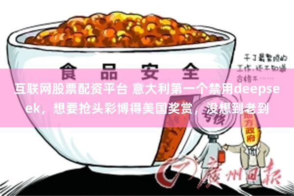 互联网股票配资平台 意大利第一个禁用deepseek，想要抢头彩博得美国奖赏，没想到老到