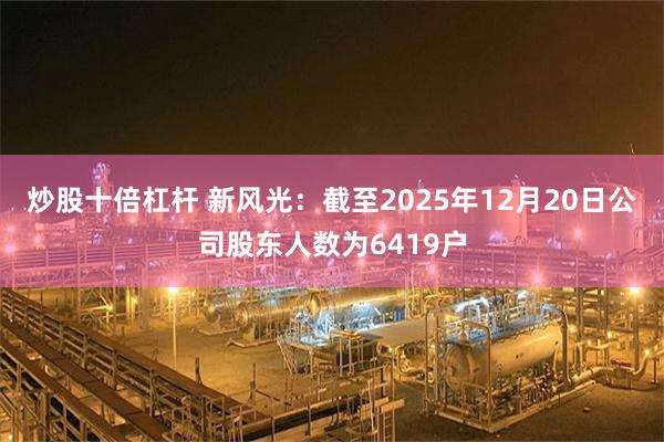 炒股十倍杠杆 新风光:截至2025年12月20日公司股东人数为6419户